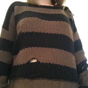 Urban Outfitters distressed striped sweater